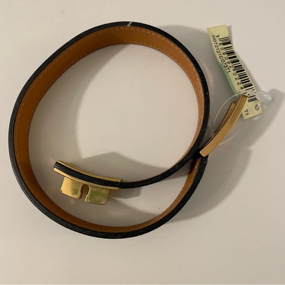 Brand New Hermes Cuir Drag Double Tour Veau Epsom Bleu Saphir Bracelet Size T1 - Picture 7 of 7